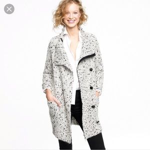 J Crew Snowden Funnelneck Sweater Jacket